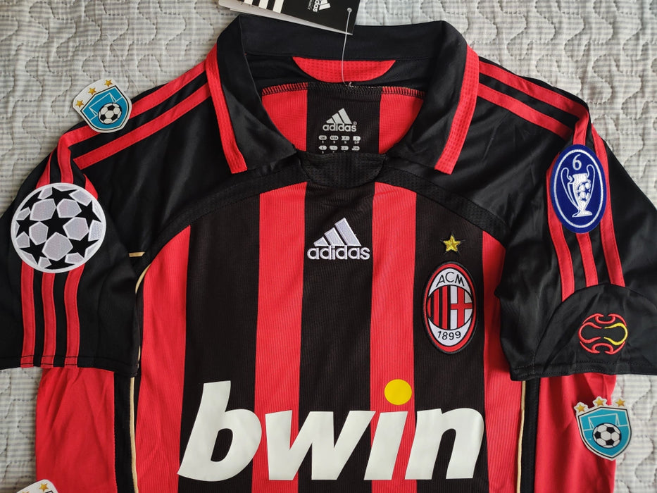 Adidas Milan Retro 2006/07 UCL Jersey - Kaká or Ronaldo #22 #99 - Authentic Soccer Shirt
