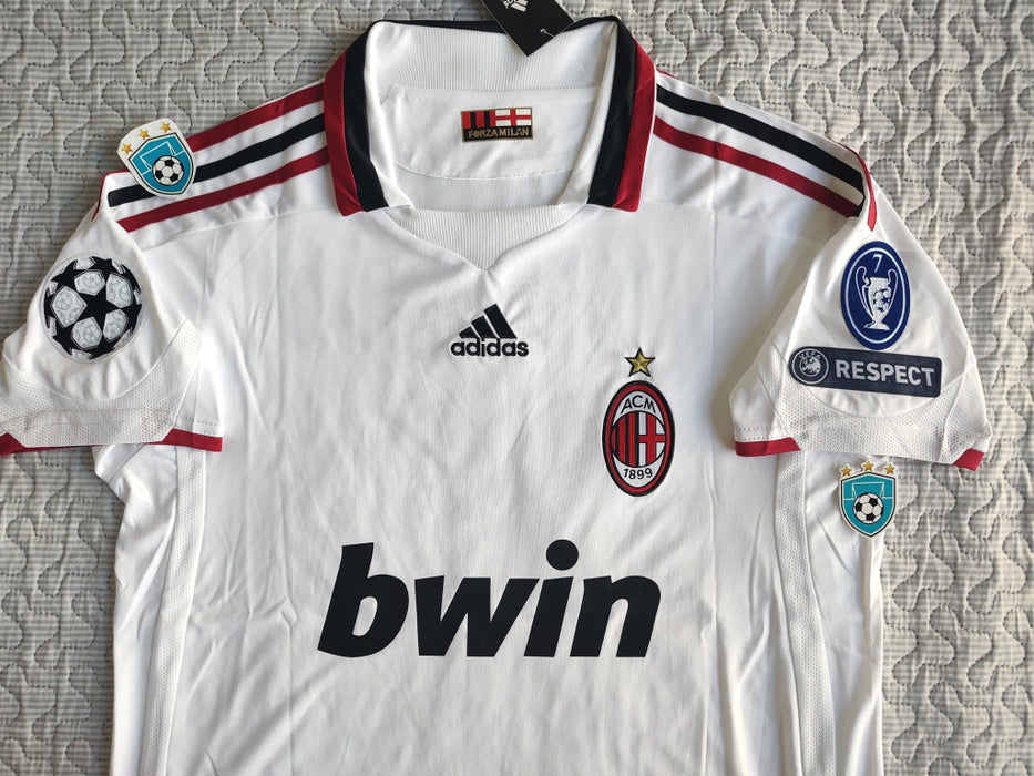 Adidas Milan Retro 2009-10 Away Jersey - Ronaldinho 80 UCL - Authentic Football Shirt