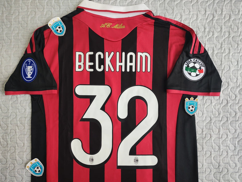 Adidas Milan Retro 2009/10 Jersey - Ronaldinho #80 or Beckham #32 - Authentic Soccer Shirt