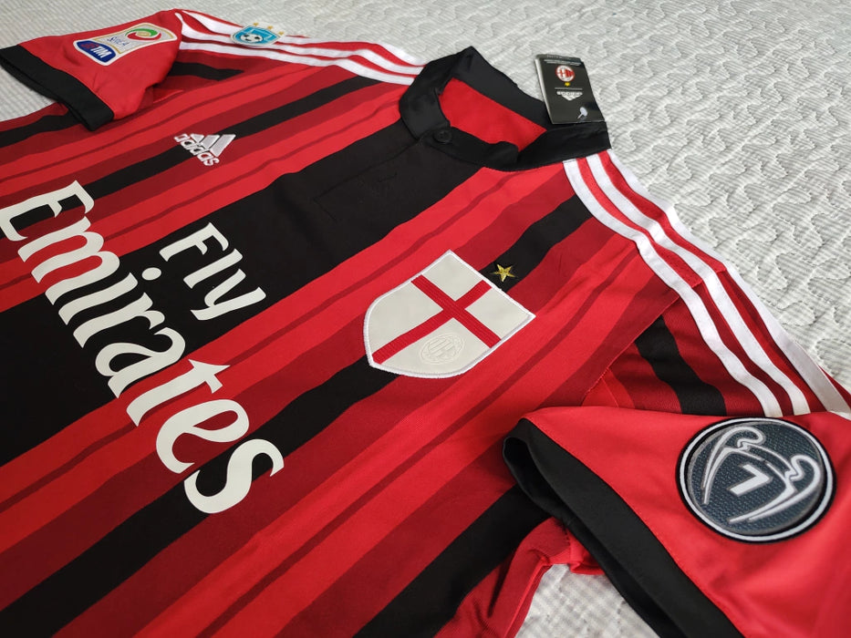 Adidas Milan Retro 2014-15 Home Kit - El Shaarawy 92 - Authentic Serie A Soccer Jersey