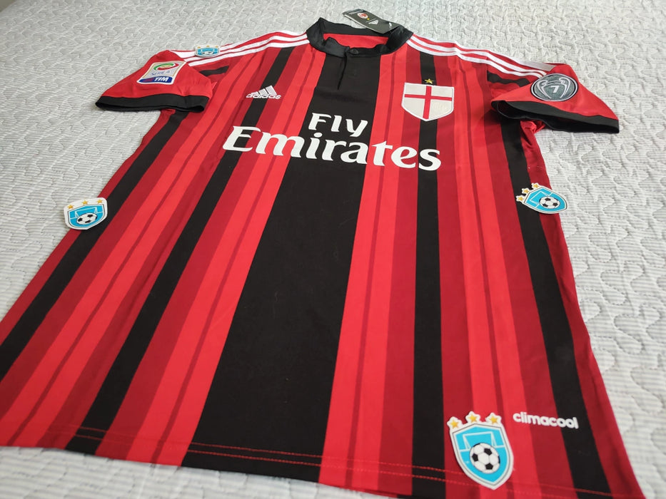 Adidas Milan Retro 2014-15 Home Kit - El Shaarawy 92 - Authentic Serie A Soccer Jersey