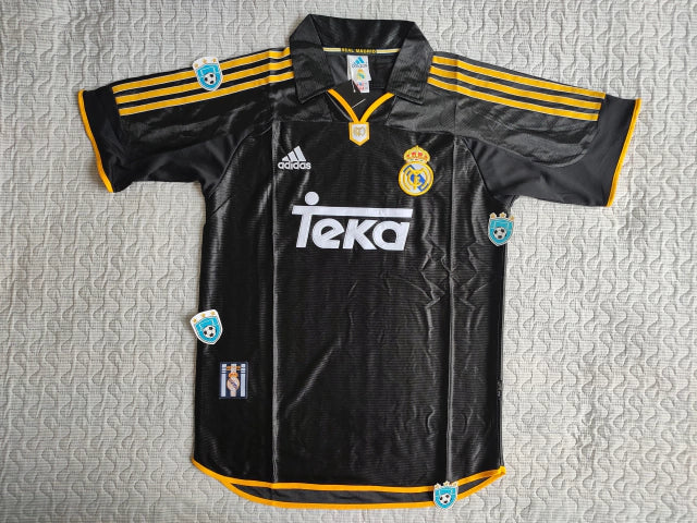 Adidas Real Madrid Retro 1999-2000 Black Away Jersey - Customize with or without Player Dorsal