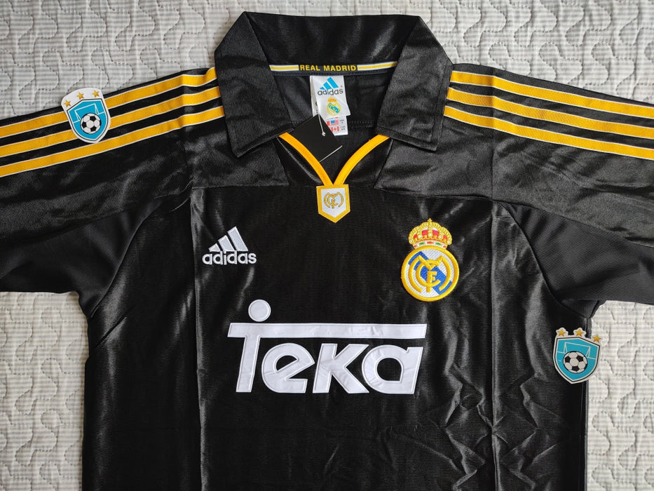 Adidas Real Madrid Retro 1999-2000 Black Away Jersey - Customize with or without Player Dorsal