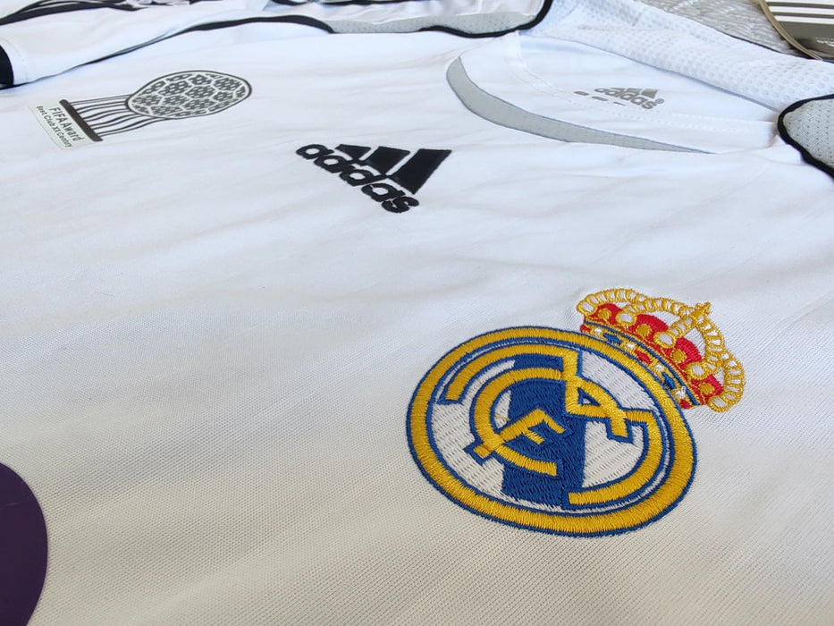 Adidas Real Madrid Retro 2006-07 Home Kit - Cannavaro 5 or Ronaldo 9 - Authentic Champions League Soccer Jersey
