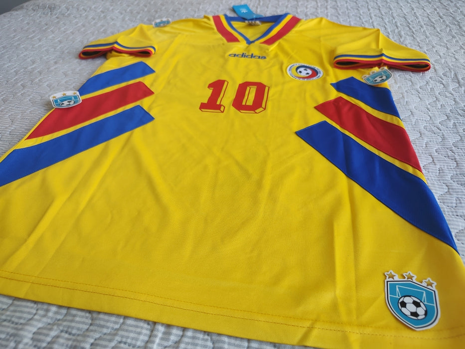 Adidas Retro 1994 Romania World Cup Hagi 10 Home Jersey - Authentic Vintage Football Apparel
