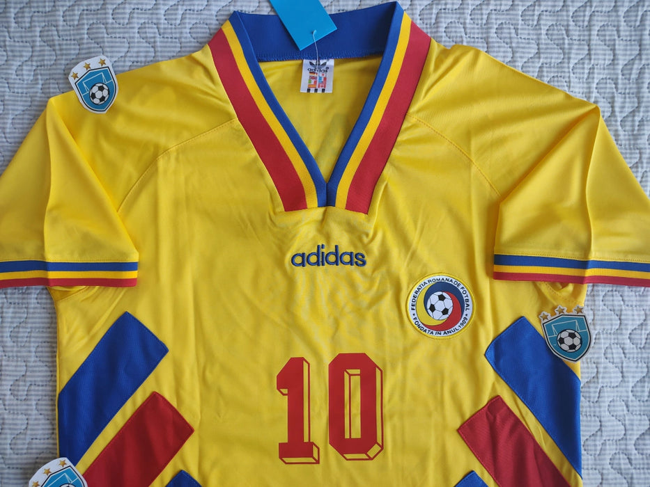 Adidas Retro 1994 Romania World Cup Hagi 10 Home Jersey - Authentic Vintage Football Apparel
