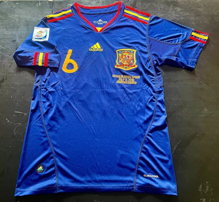 Adidas Spain Retro Substitution Jersey 2010 World Cup with Iniesta 6 - Limited Edition