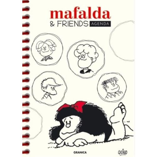 Agenda Mafalda Perpetua Anillada Friends Blanca - Planners & Agenda - by Quino - Granica Agendas Editorial - (Spanish)