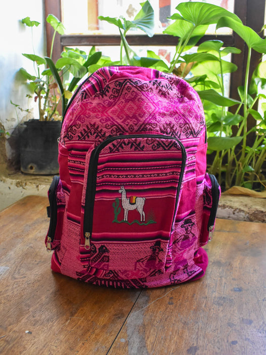 Aguayo Fabric Backpack - Stylish Cloth Mochila De Tela De Aguayo (Various Colors)