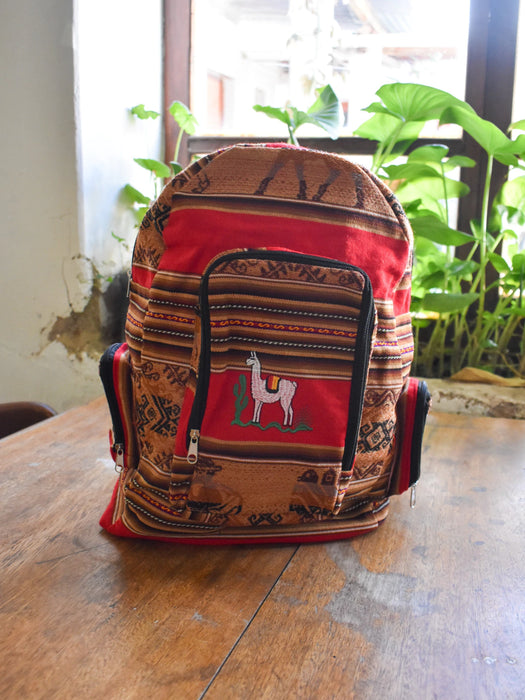 Aguayo Fabric Backpack - Stylish Cloth Mochila De Tela De Aguayo (Various Colors)