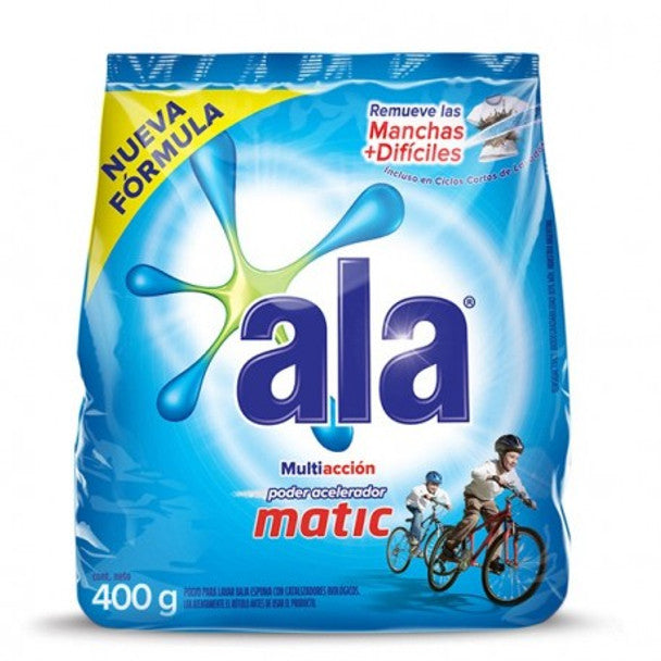 Ala Jabón En Polvo Matic Soap Laundry Powder for Automatic Washing Machine, 400 g / 14.1 oz bag