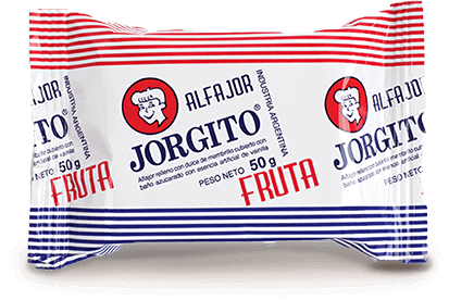 Alfajor Jorgito Frutal w/ Sugar Coating, 55 g / 1.94 oz (pack of 12)