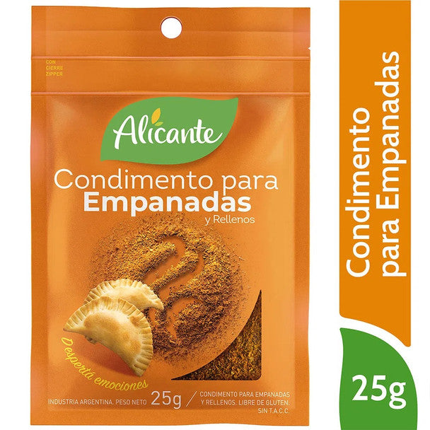 Alicante Condimento Para Empanadas Pó Doce e Quente Pronto Para Usar Caldo de Tempero Ideal para "Empanadas" Clássicas, 25 g / 0,88 oz (embalagem com 3) 