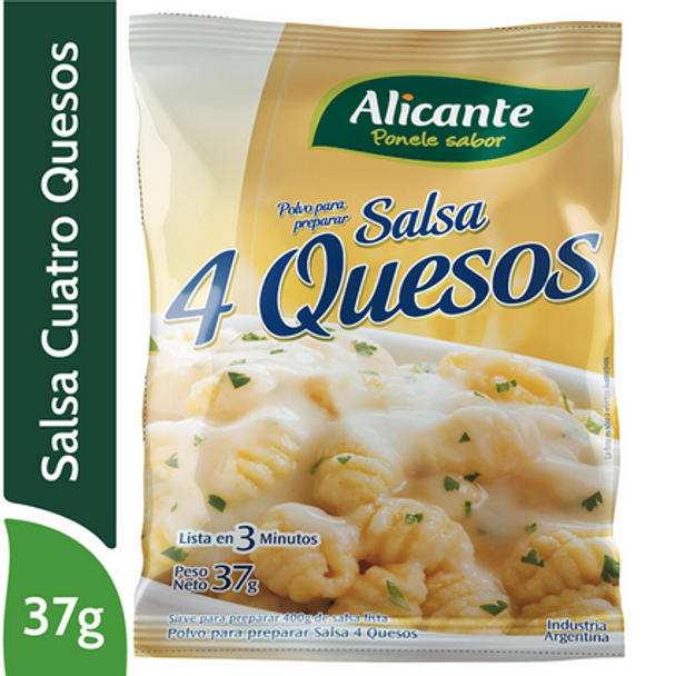 Alicante Salsa 4 Quesos En Polvo 4 Cheese Sauce Flavored Powder, 37 g / 1.31 oz