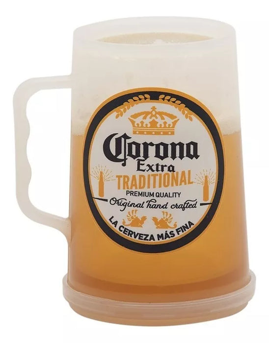 Vaso Chopp | Always Cold Beer and Fernet Mug with Built-in Cooling Gel | Corona 400 ml