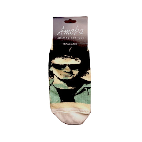 Ameba | Gustavo Cerati Iconic Spanish Rock Socks - Stylish Footwear for Music Enthusiasts Fans | 20 cm x 10 cm