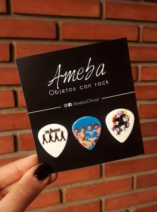 Ameba | Inspired by The Beatles Guitar Pick Set - 3 Picks for Guitarists