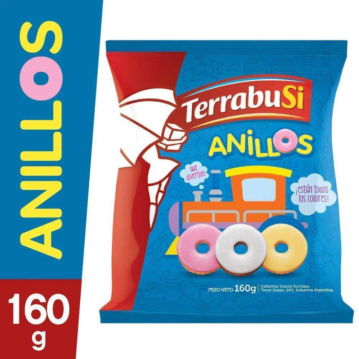 Anillos Terrabusi Galletitas Sweet Ring Cookies, 170 g / 5,6 oz (pacote com 3) 