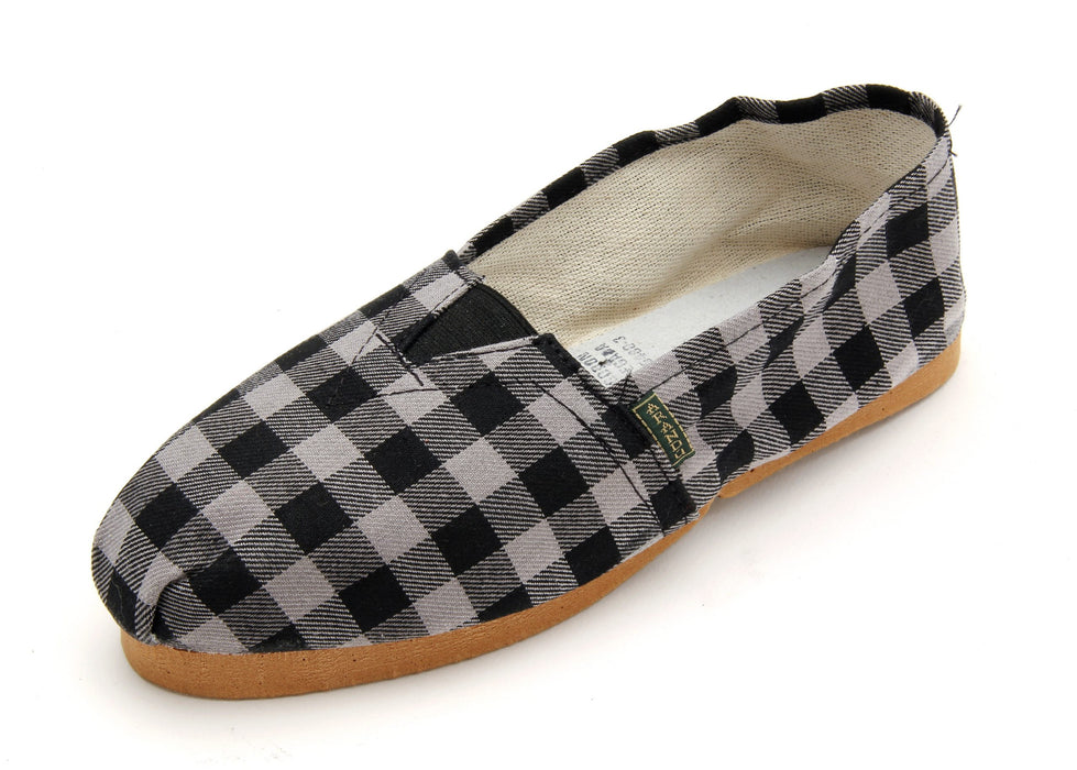 Arandu Alpargata: Stylish Black Checkered Print Espadrille – Comfy & Trendy Footwear