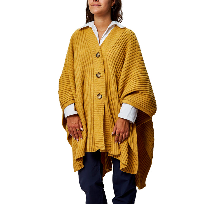 Arandu Elegant Wool Open Poncho for Men & Women - Stylish Unisex Open Design
