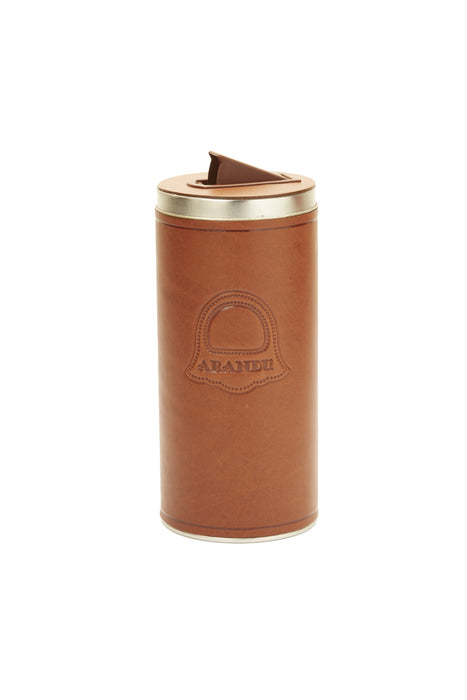 Arandu Round Leather Yerba Mate Holder - Forged Design - Premium Organic