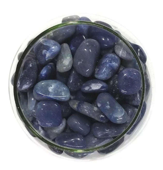 Arcana Caeli | Premium Blue Quartz Tumbled Stone - Calm & Healing Crystal | Price for 100g