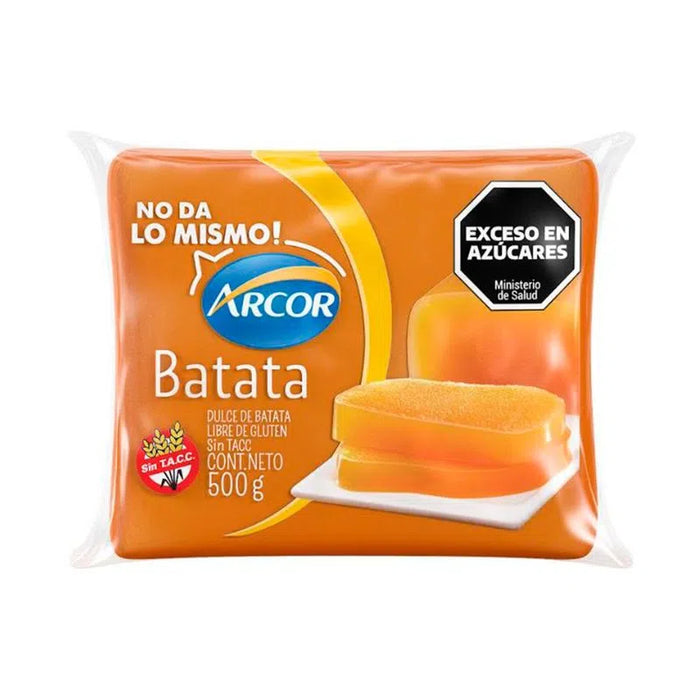 Arcor Dulce de Batata Sweet Potato Jelly with Subtle Vanilla Ideal for Homemade Pastry - Gluten Free, 500 g / 1.1 lb pouch