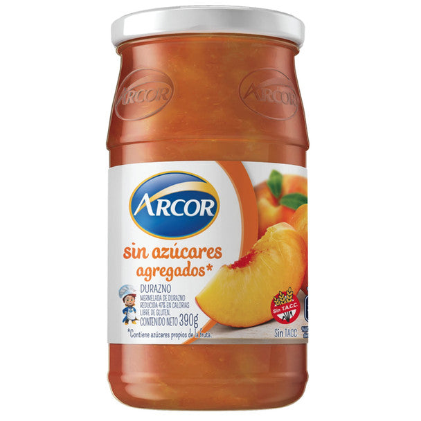 Arcor Mermelada de Durazno Sin Azúcares Light Peach Jam No Sugar Added, 390 g / 13.75 oz