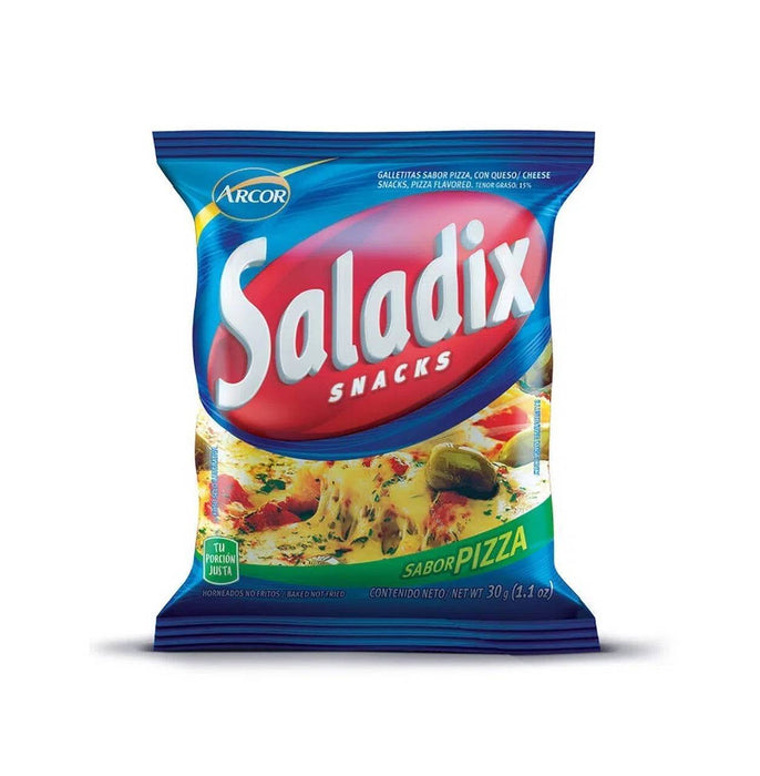 Arcor Saladix Pizza Cheese Snacks, Baked Not Fried, 30 g / 1.05 oz pouch (pack of 6)
