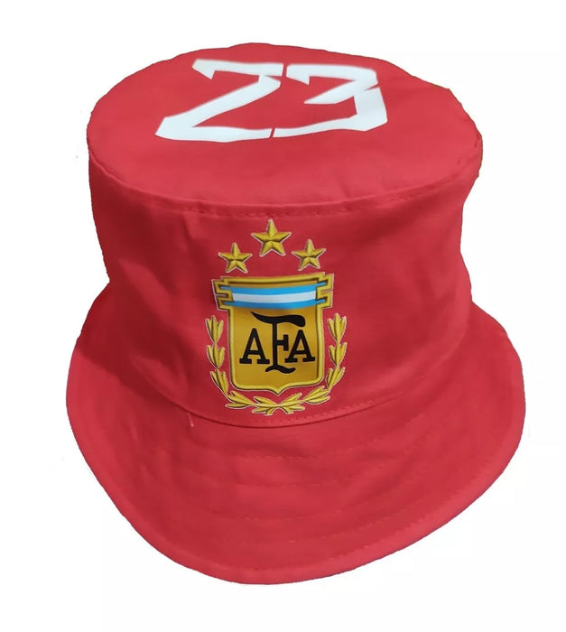 Argentina Champion Piluso with AFA 3-Star Shield - Red AFA Dibu 23 Hat