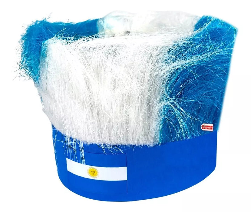 Argentina World Cup Soccer Wig - Standout Spiky Hair Headband