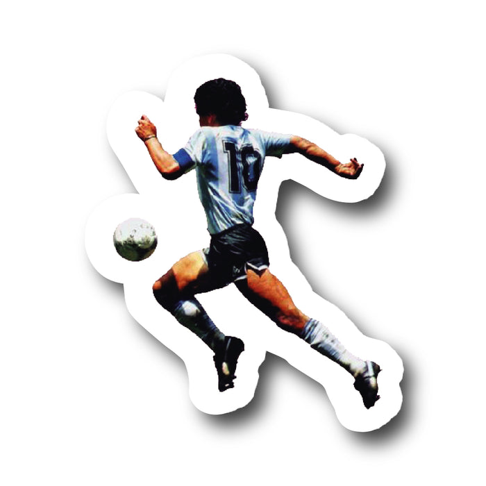Stickers Diego Armando Maradona 10 Premium 6cm UV Resistant Decals: Tribute to Argentina's Football Legend