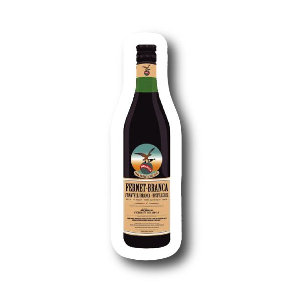 Fernet Branca Bottle Sticker - Perfect for Mate Decor, Notebooks, and More | Calcomanías Decorativas