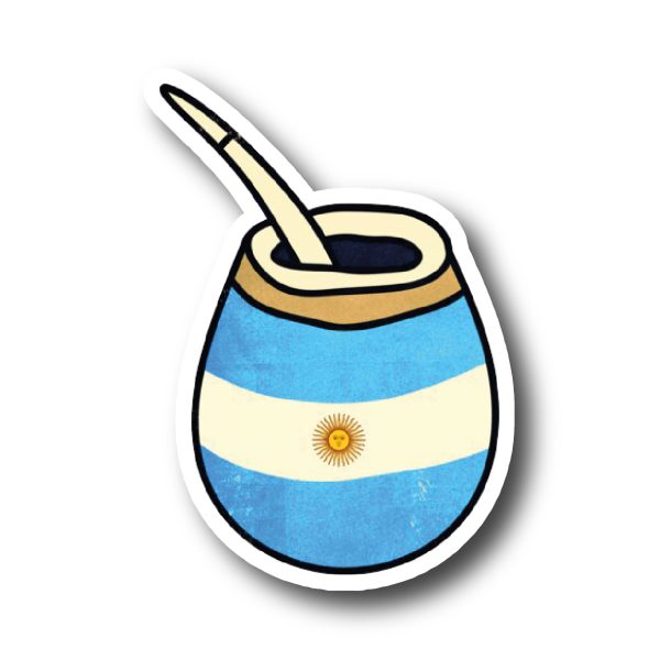 Argentina Flag Mate Sticker - Perfect for Mate Decor, Notebooks, and More | Calcomanías Decorativas