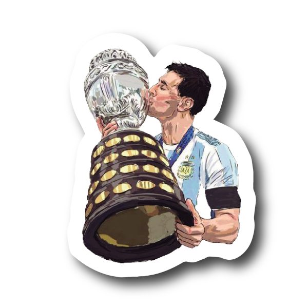 Messi Copa America Champion Sticker - Perfect for Mate Decor, Notebooks, and More | Calcomanías Decorativas