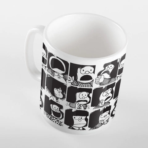 Argentinian Comic Ceramic Mug - Mafalda Caras | Serigraphy Print