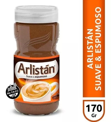 Arlistán Café Instantáneo Suave Y Espumoso Instant Soft Coffee, 170 g / 6 oz