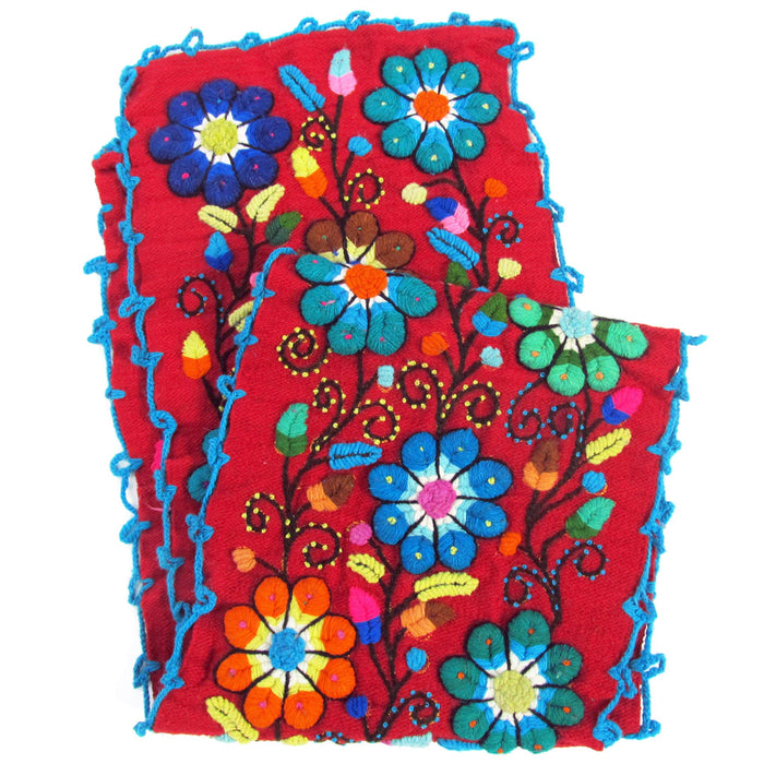 Artisanal Alpaca Tapestry: Flower Motif, Northern Argentinean Style