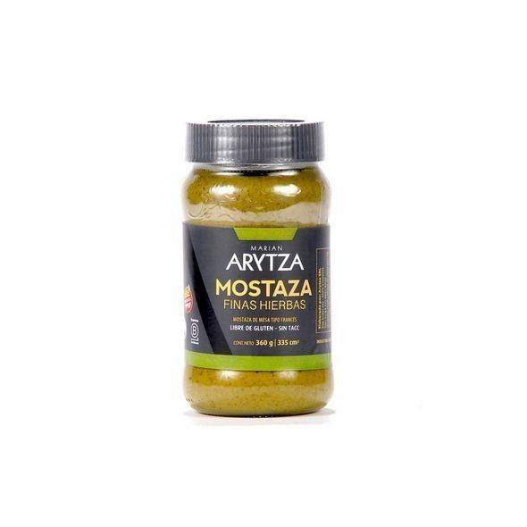 Arytza Mostaza Finas Hierbas Premium Mustard with Herbs French Style - Gluten Free, 360 g / 12.7 oz