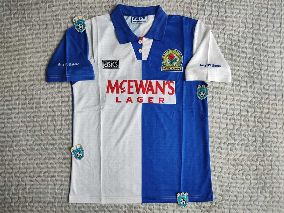 Asics Blackburn Rovers Retro 1994-95 Away Jersey - Choice of Plain or Shearer 9 Print