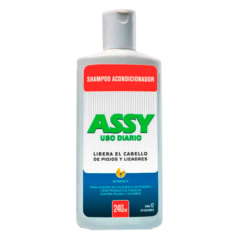 Assy Shampoo Acondicionador Eficácia Contra Piolhos e Nits Shampoo e Condicionador de Cabelo para Uso Diário Tratamento Não Tóxico Atua em 3 Minutos, 240 ml / 8,12 fl oz 