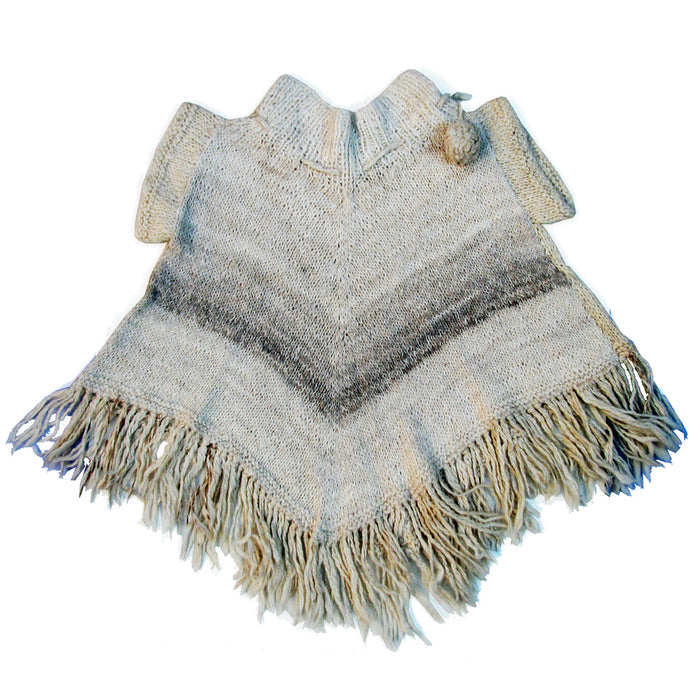 Authentic Handcrafted Children's Poncho: Norteño Argentinian Style - Llama Design - Perfect for Kids