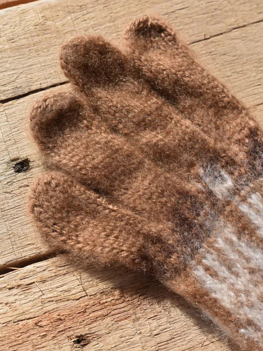 Authentic Humahuaca Wool Gloves - Handcrafted from Northern Argentina's Finest Alpaca Wool (Brown)