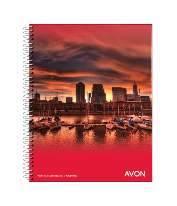 Avon Notebook 16 cm x21 cm / 6.29'' x 8.26'' - 84 Hojas Rayadas - Tapa Flexible - High-Quality Paper (Assorted Color)