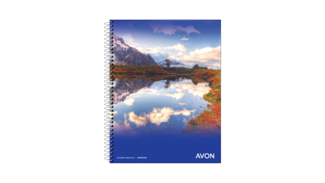 Avon Spiral Notebook - Flexible Cover, 84 Sheets, Grid Pages - 16 cm x 21 cm / 6.29'' x 8.26'' Spiral Bound Notepad (Assorted Color)