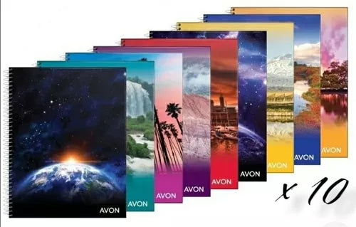 Avon University Pack: 10-Ruled Notebook Set - Premium Quality Cuadernillo Universitario Rayado