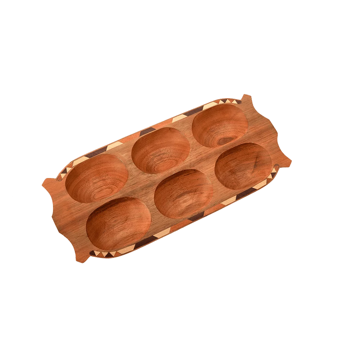 Estilo Austral | Handcrafted Wooden Snack Platter with Compartments | Batea de Madera