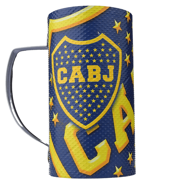 Vaso Térmico Guiro de Acero Inoxidable - Boca Juniors, Vaso Güira 750 cc - 19 cm x 10 cm