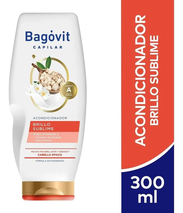 Bagóvit A Capilar Acondicionador Brillo Sublime Hair Conditioner with Vitamin A &amp; Baobab Oil, 350 ml / 11.83 fl oz 