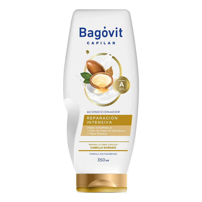 Bagóvit A Capilar Acondicionador Reparación Intensiva Hair Conditioner with Vitamin A & Peruvian Maca, 350 ml / 11.83  fl oz